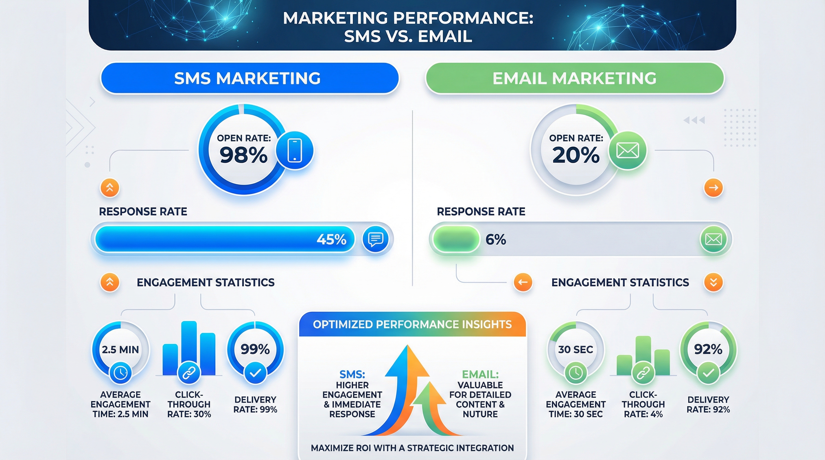 SMS and Email Marketing Performance Comparison